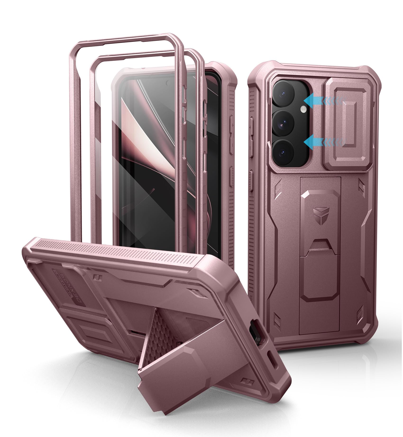 Capa Dexnor Para Samsung Galaxy S25 Plus Com Capa De Câmera Rosa