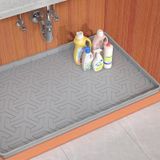 Tapete Under Sink Mhha De Silicone Impermeável 32x22cm Cinza