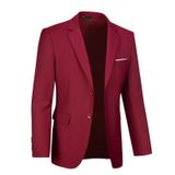 Jaqueta Fxzpiodi Casual Solid Slim Fit Burgundy Para Homens
