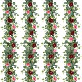 Guirlanda De Flores De Eucalipto Artificial Tochgreen Com Rosas 1,8 M