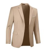 Jaqueta Esportiva Fxzpiodi Casual Solid Slim Fit Bege 4gg