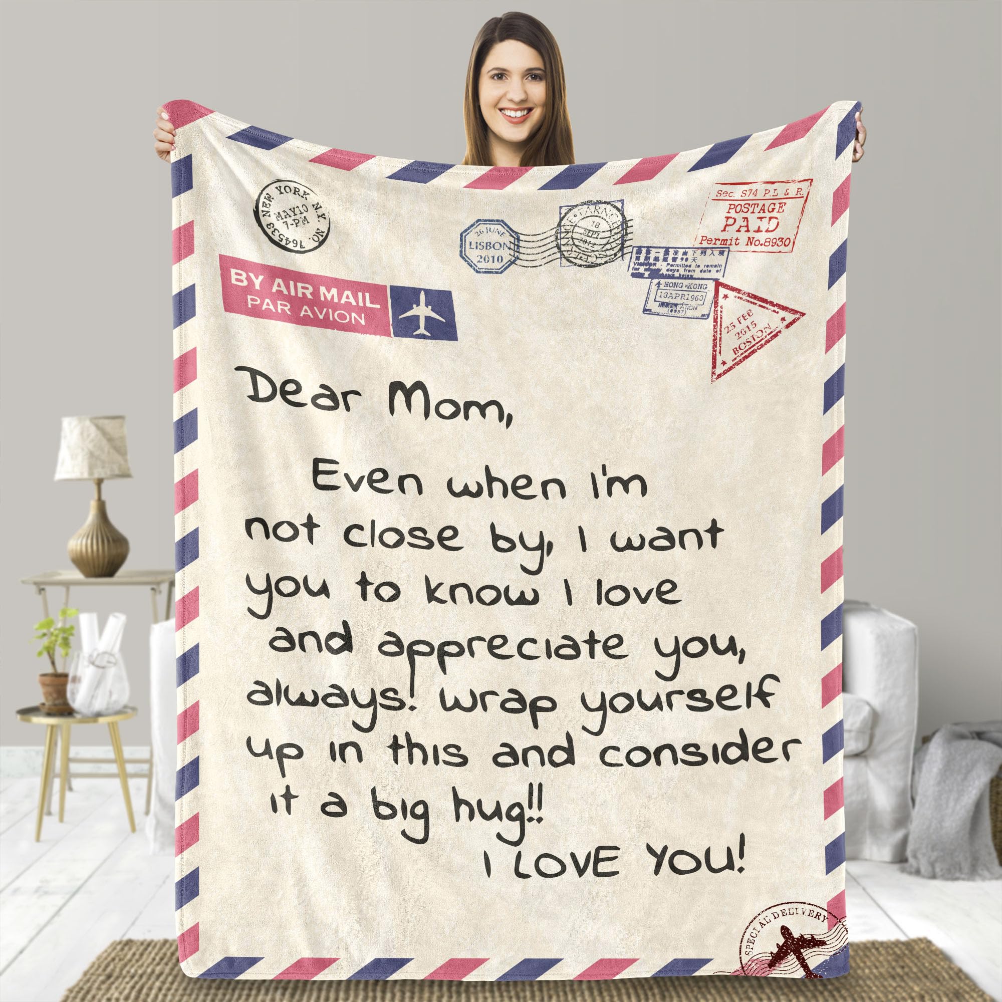 Cobertor Ufooro Dear Mom, Flanela Supermacia, 140x180cm