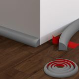 Moldagem Redonda Flexível Pattengo 1m Rubber Grey