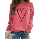 Moletom Feminino Xiwukod Valentines Com Gola Redonda Love Heart