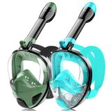 Máscara De Snorkel Hydroview Full Face Para Adultos E Adolescentes Preta E Verde
