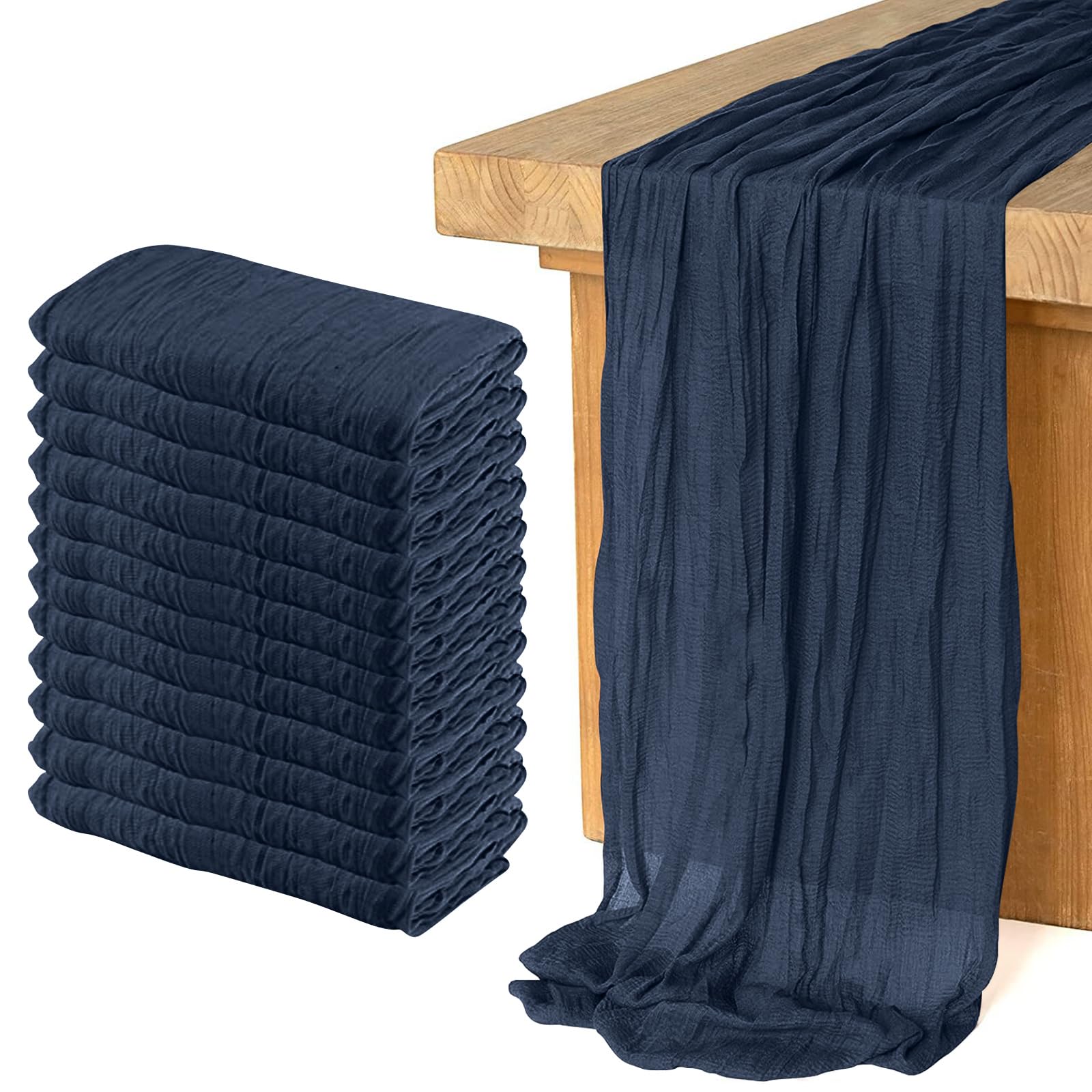 Pano De Algodão Table Runner Keepshowing 3,05 M Azul Marinho De Natal