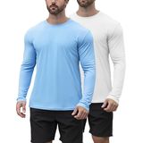Rash Guard Hoplynn Upf 50+ Para Homens Azul Branco Tamanho L