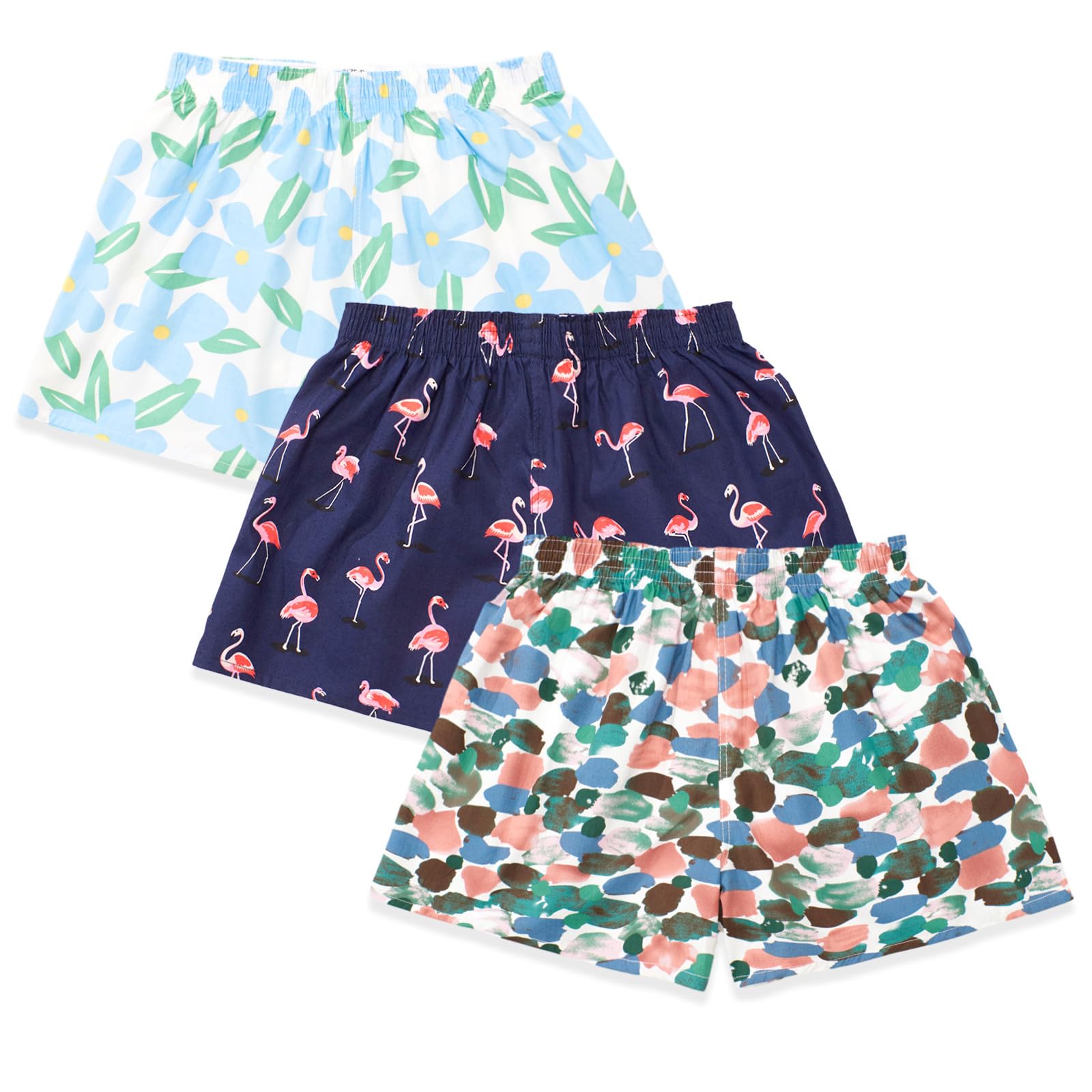 Shorts De Pijama Cinvik Femininos, Boxers, Shorts De Dormir, Azuis M