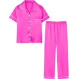 Pijamas De Cetim Para Meninas Umeyda, Pijamas De Seda, 9 A 10 Anos, Rosa