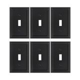 Placa De Cobertura Do Interruptor De Luz Treewell Pearls 1 Gang Metal Black