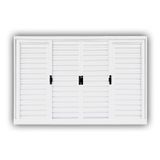 Janela De Aço Veneziana De Correr 120x200cm 6 Folhas Minas Sul Mgm Branco