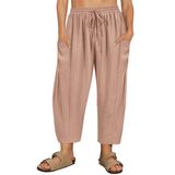 Calças De Praia Carcos Plus Size Para Mulheres, Caqui De Verão, 2xl, 18w, 20w
