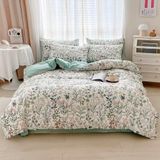 Capa De Edredon Motntd Floral Twin Xl De Algodão Boho Com Zíper
