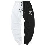 Calça De Moletom Zaful Estampada Para Homens, Corredores Casuais Rose M
