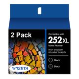 Cartuchos De Tinta Wiseta 252xl Remanufaturados Para Epson 252