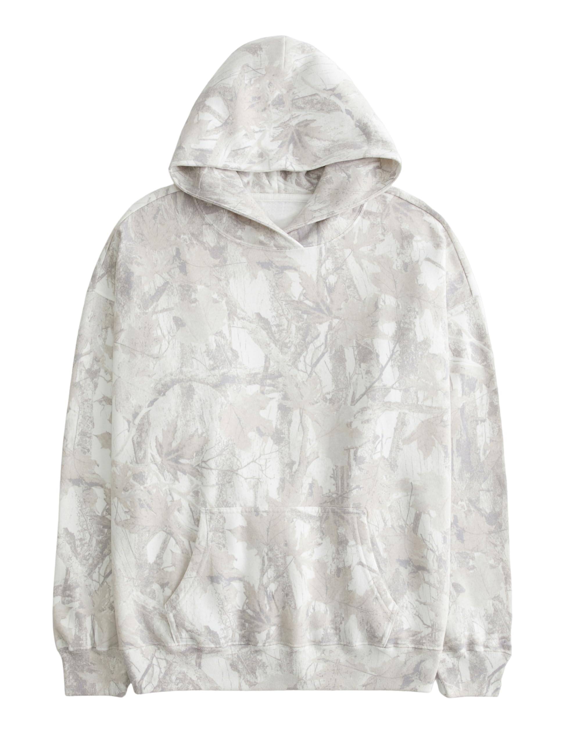 Pulôver Feminino Teriveek De Lã Camuflada Com Capuz Maple Leaf