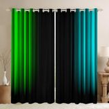 Cortinas De Janela Feelyou Abstract Ombre Green Teal 107x160cm