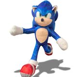 Pelúcia Boneco Sonic O Filme Brinquedo Ouriço Grande 36cm