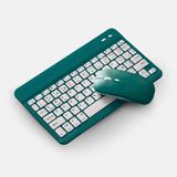Teclado Sem Fio Bluetooth Recarregável Com Mouse Verde Escuro