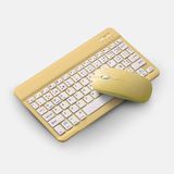 Teclado Sem Fio Bluetooth Recarregável Com Mouse - Amarelo