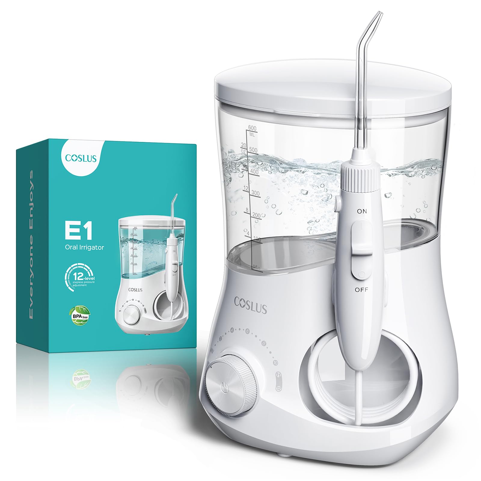 Water Flosser Coslus E1 600ml Com 12 Configurações De Pressão