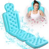 Almofada De Banho De Corpo Inteiro Voxor Ocean Blue Com Saco De Roupa Suja