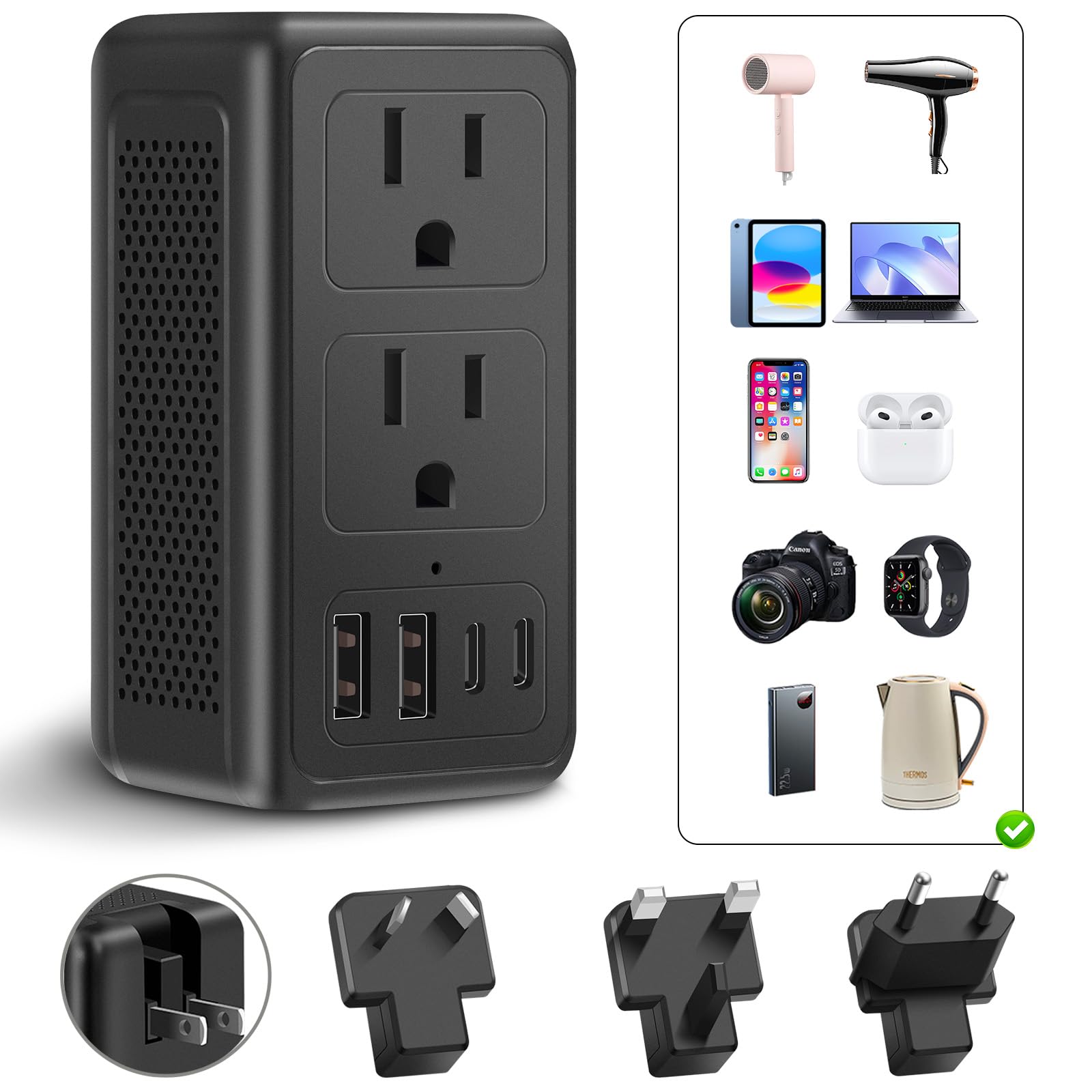 Conversor De Tensão Ipluso 2000w 220v A 110v Com 4 Portas Usb