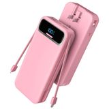 Carregador Portátil Power Bank 20000mah Com Cabos Embutidos