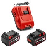 Bateria E Carregador 18v 6.5ah Para Milwaukee M18 (pacote Com 2)