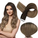 Fita Adesiva Em Extensões De Cabelo Full Shine Balayage Human Hair