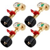 Adaptador De Recarga De Propano Knffsaajl Com Válvula E Medidor 5-40 Lb