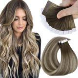 Fita Adesiva Em Extensões De Cabelo Sunny Hair Brown Balayage 25g 60cm