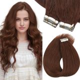 Fita Adesiva Em Extensões De Cabelo Sunny Hair Auburn Brown #33 50g 20 Unidades
