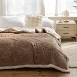 Cobertor Ukeler Ultra Soft Fuzzy Sherpa 130 X 150 Cm Café