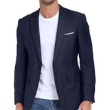 Blazer Wehilion Jaqueta Esportiva Casual Para Homens Azul Marinho Xs