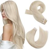 Fita Adesiva Em Extensões De Cabelo Moresoo Platinum Blonde 55cm 50g