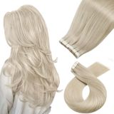 Fita Adesiva Em Extensões De Cabelo Moresoo Platinum Blonde 40 Unidades 100g