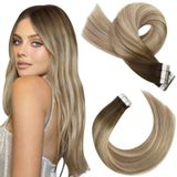 Fita Adesiva Em Extensões De Cabelo Moresoo Ombre Brown To Light Brown