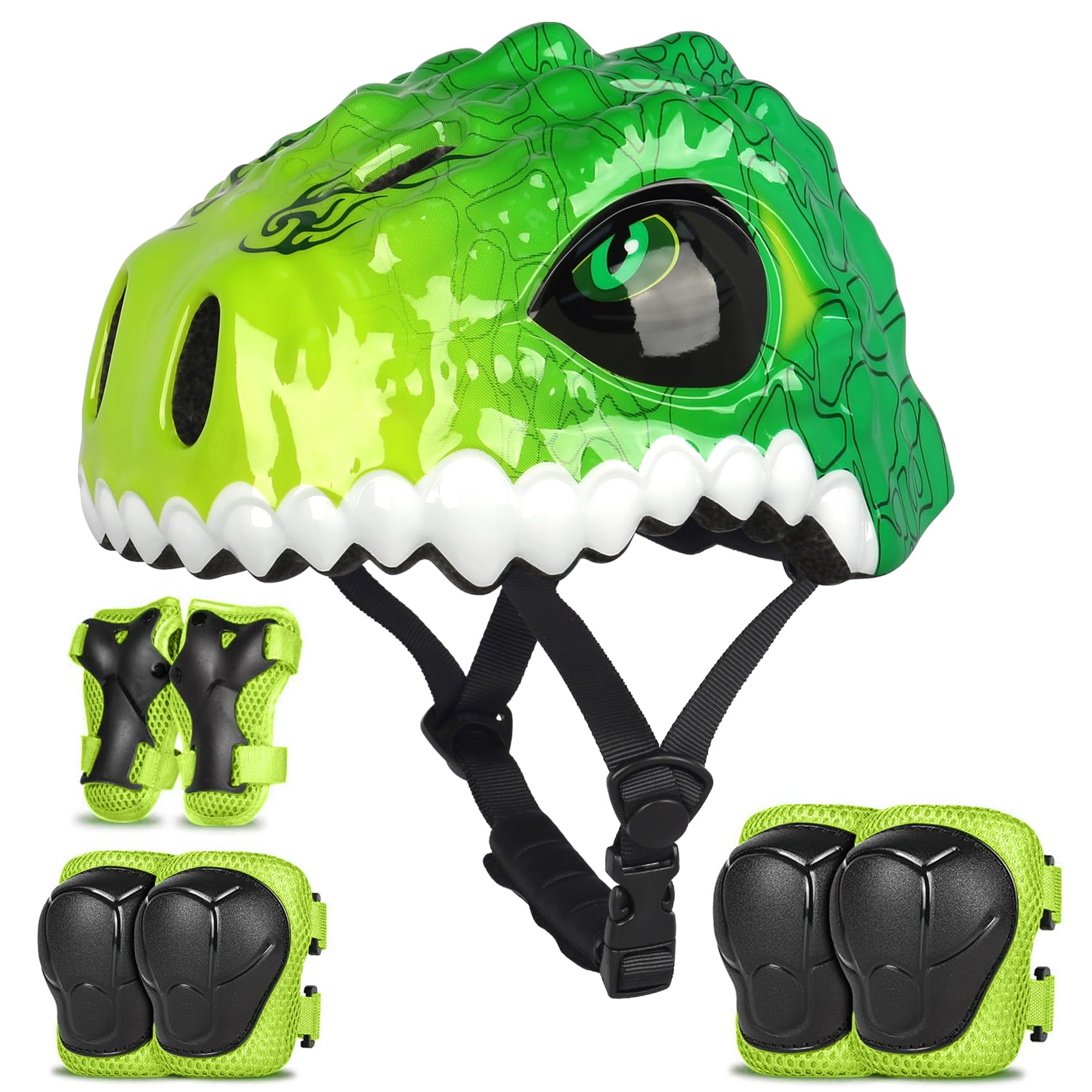 Capacete De Bicicleta Bavilk Toddler Kids 3d Dinosaur 48-54cm