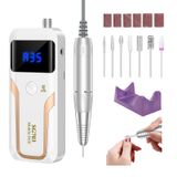 Furadeira De Unhas Mocowind Portable 35000 Rpm Recarregável Branca