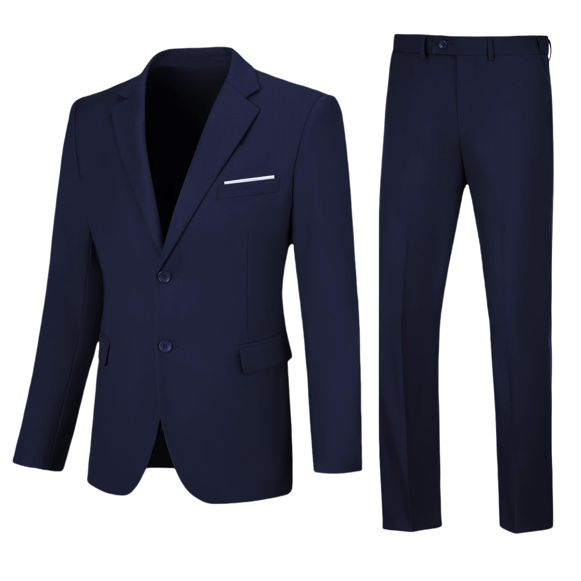 Suit Netsky Navy Slim Fit Notch Lapel Para Homens 2gg