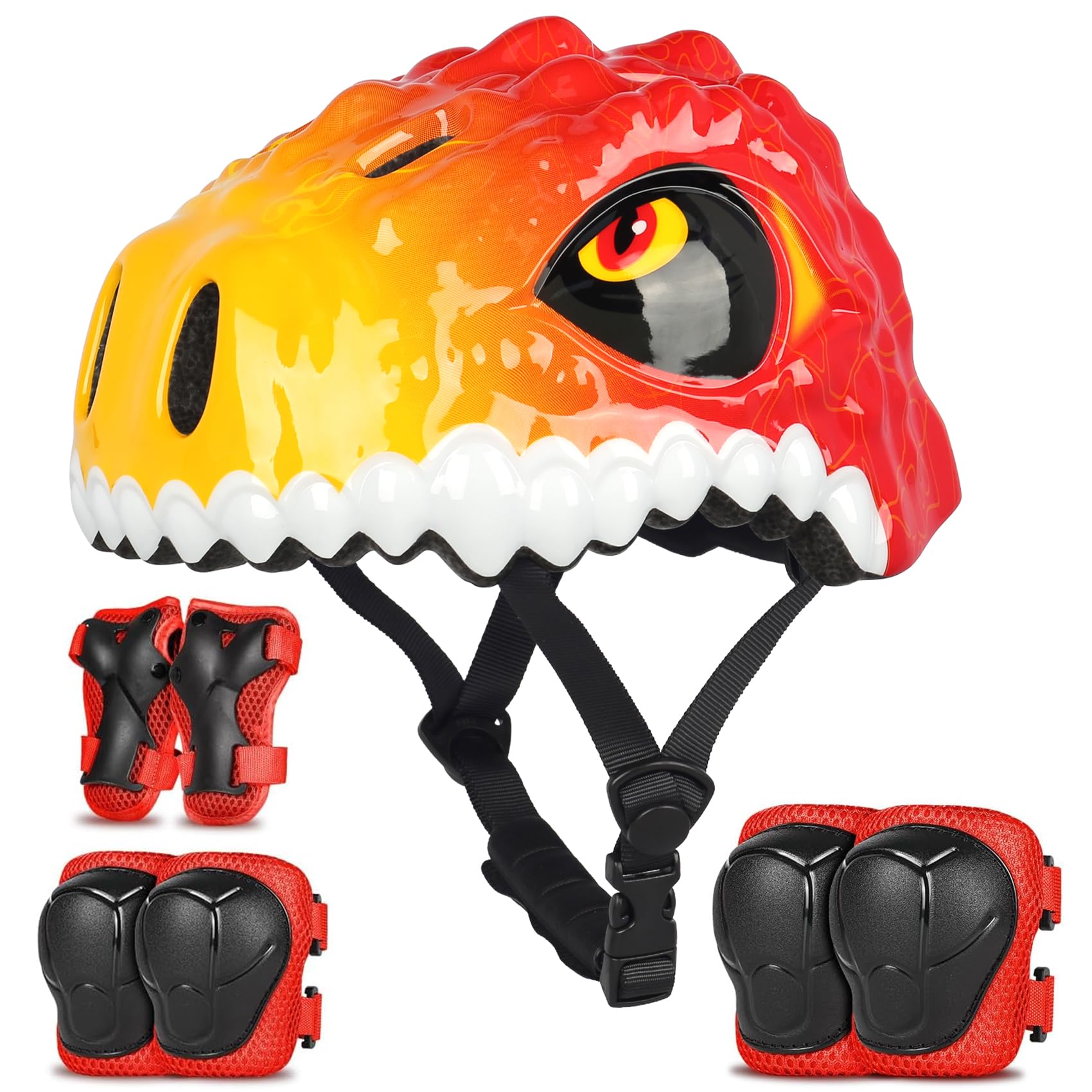 Capacete De Bicicleta Bavilk Toddler Kids 3d Dinosaur 48-54cm