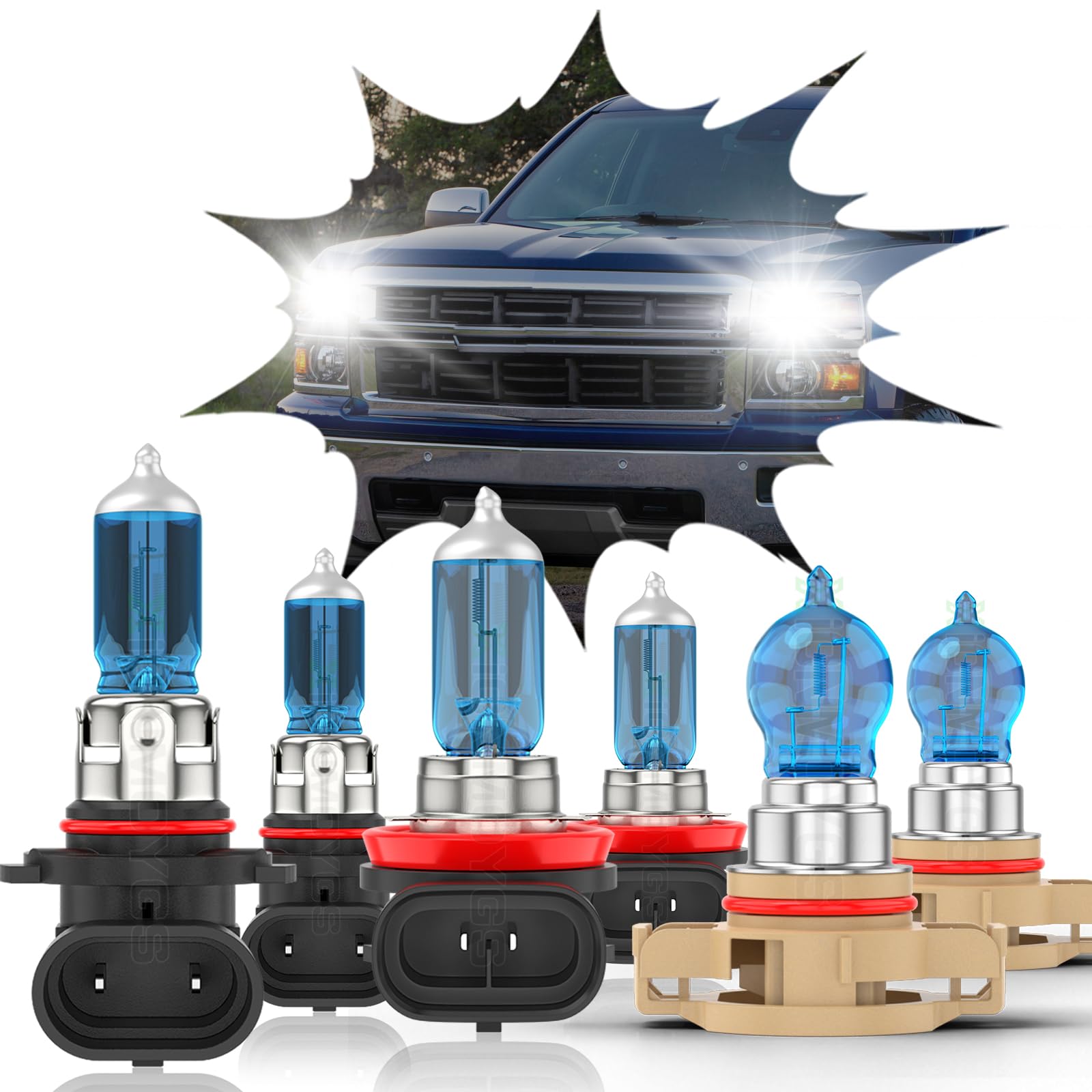 Kit Combinado De Lâmpadas Halógenas Para Faróis Xicnmoygs 2007-2021 Chevy