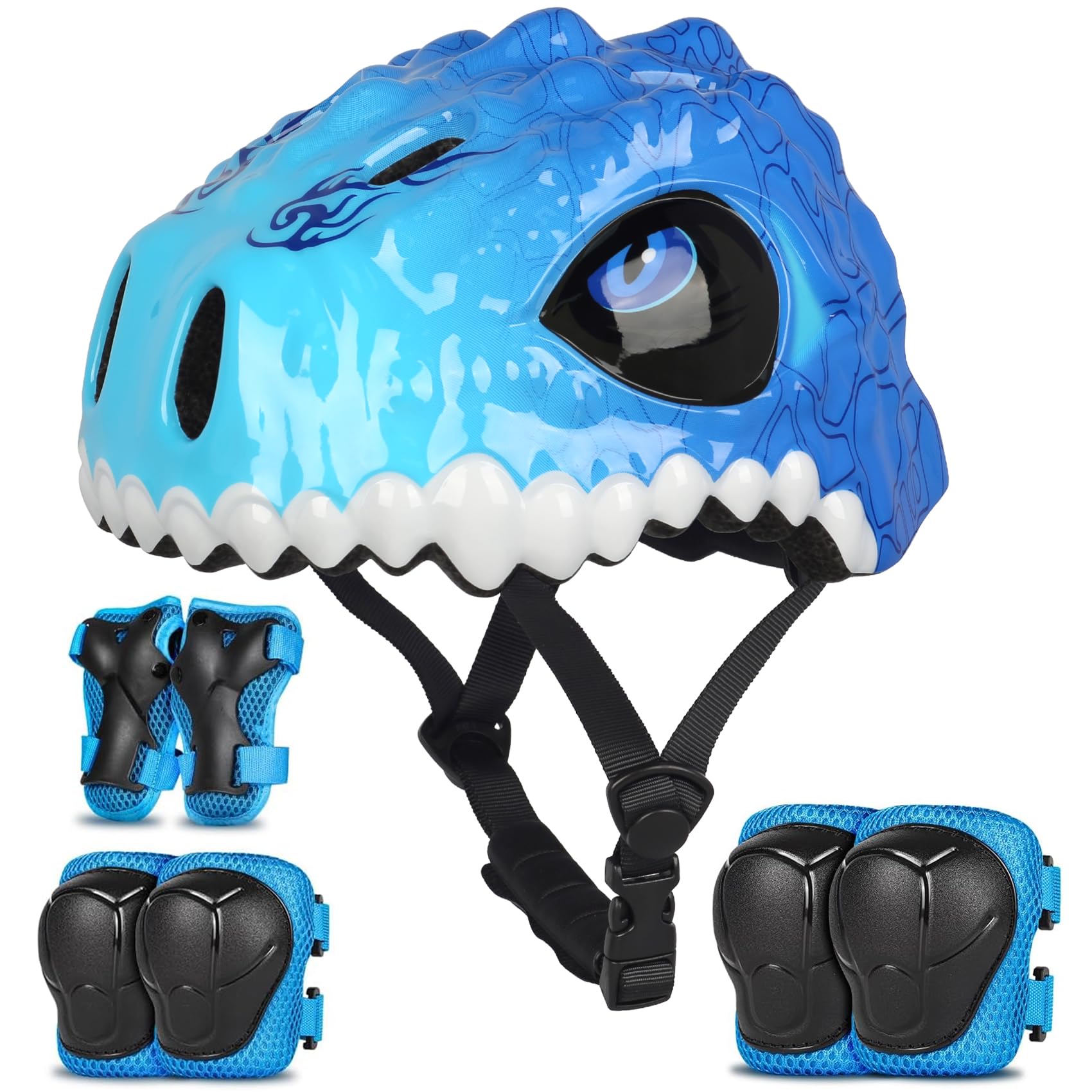 Capacete De Bicicleta Bavilk Toddler Kids 3d Dinosaur 48-54cm