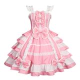 Vestido Re-lady Sweet Gothic Victorian Princess 3gg Rosa