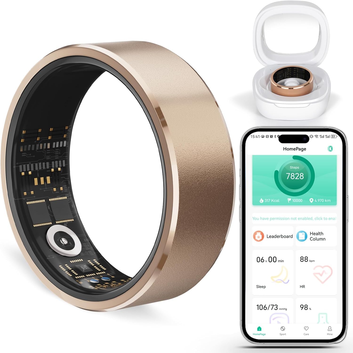 Smart Ring Yuluckgo Health Tracker Fitness Para Homens E Mulheres