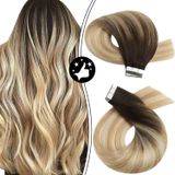 Fita Adesiva Em Extensões De Cabelo Moresoo Balayage 60 Cm #2 /27/613 20 Unidades