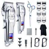 Máquina De Cortar Cabelo Kikido Professional Sem Fio Para Homens Com Lcd