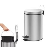 Lixeira 03 Litros Redonda Aço Inox Premium Para Sua Cozinha