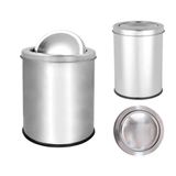 Lixeira 03 Litros Redonda Aço Inox Alta Qualidade Basculante